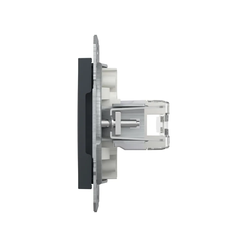 Розетка комп'ютерна Schneider Electric Asfora антрацит RJ-45 кат 6 UTP внутрішня EPH4700171