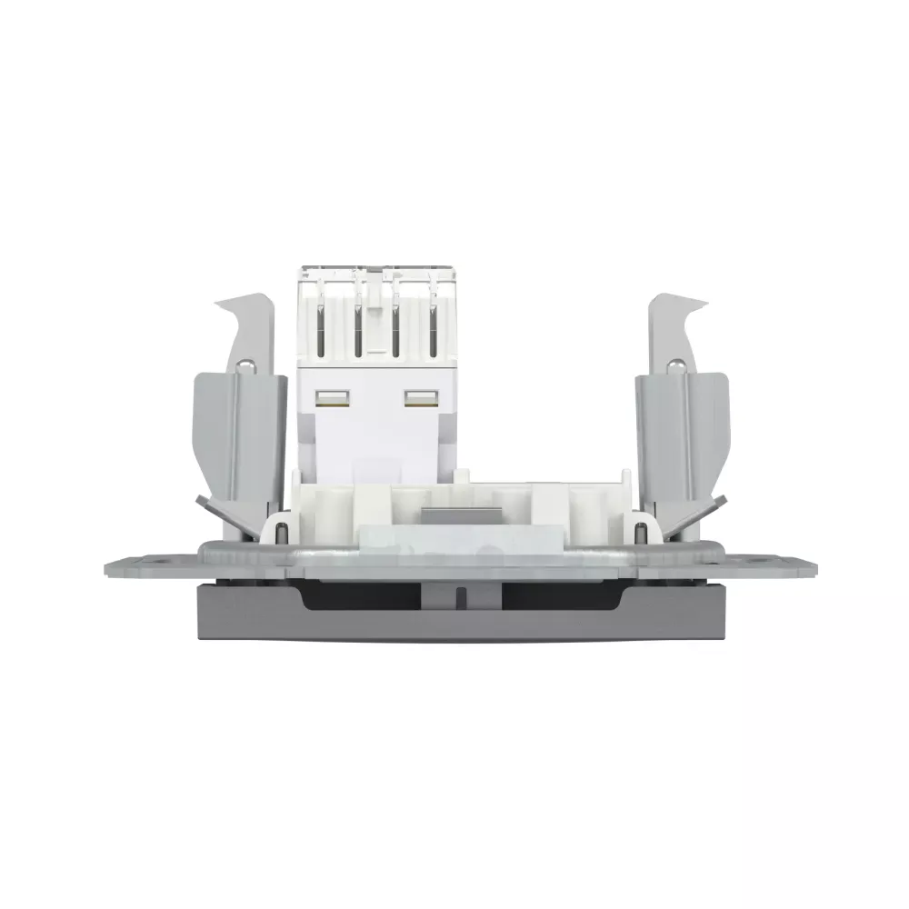 Розетка комп'ютерна Schneider Electric Asfora сталь RJ45 UTP 5E внутрішня EPH4300162