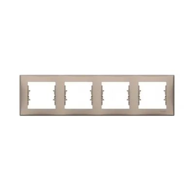 Рамка Schneider Electric Sedna титан 4-кратная SDN5800768