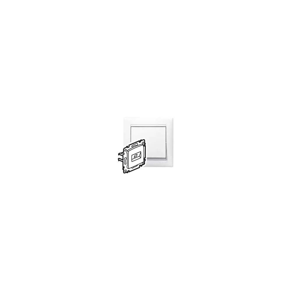 Legrand Valena Classic Розетка інформаційна 1ХRJ45 кат.6 STP без захватів Білий 774244
