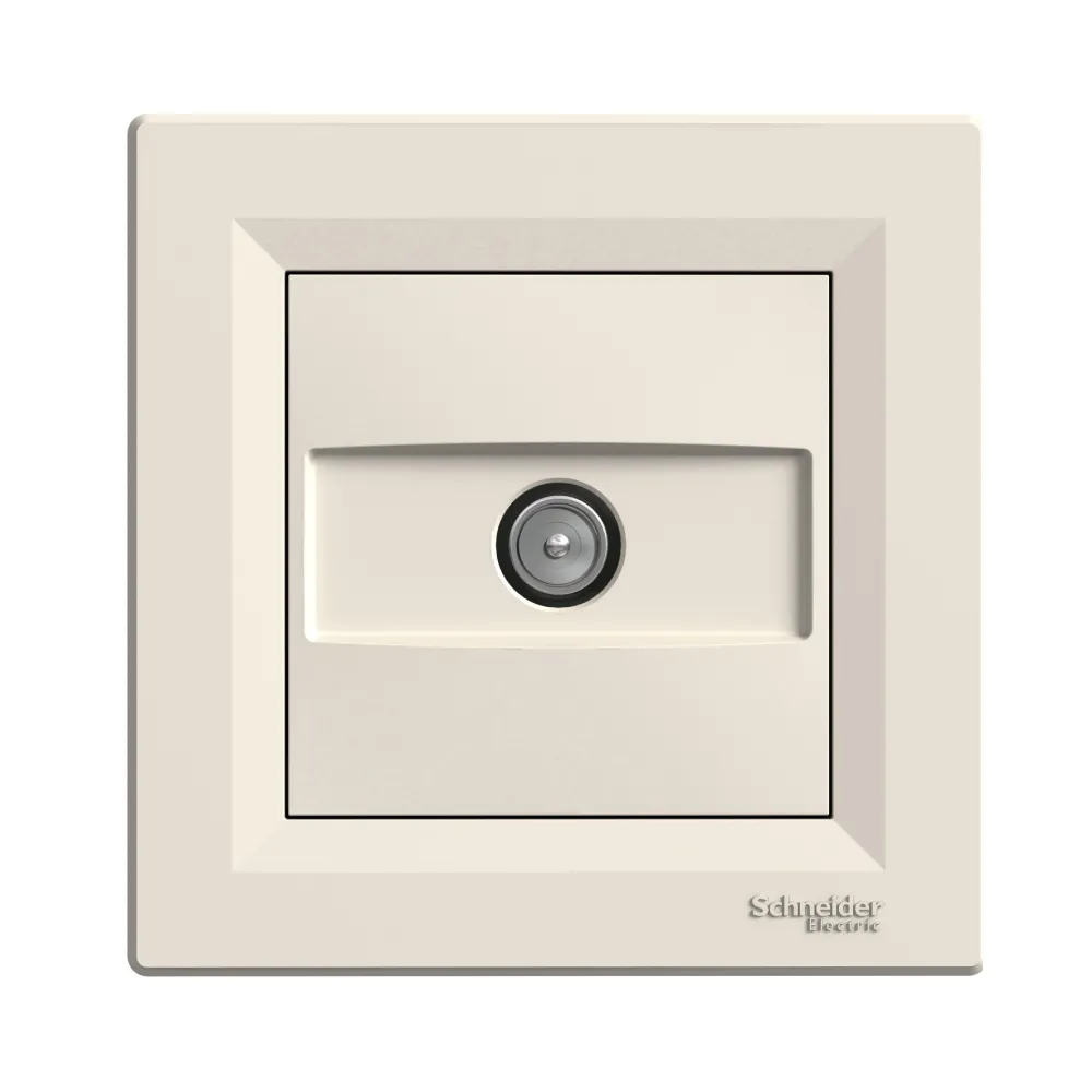 Розетка телевизионная ТV Schneider Electric Asfora крем 8dP проходная EPH3200323