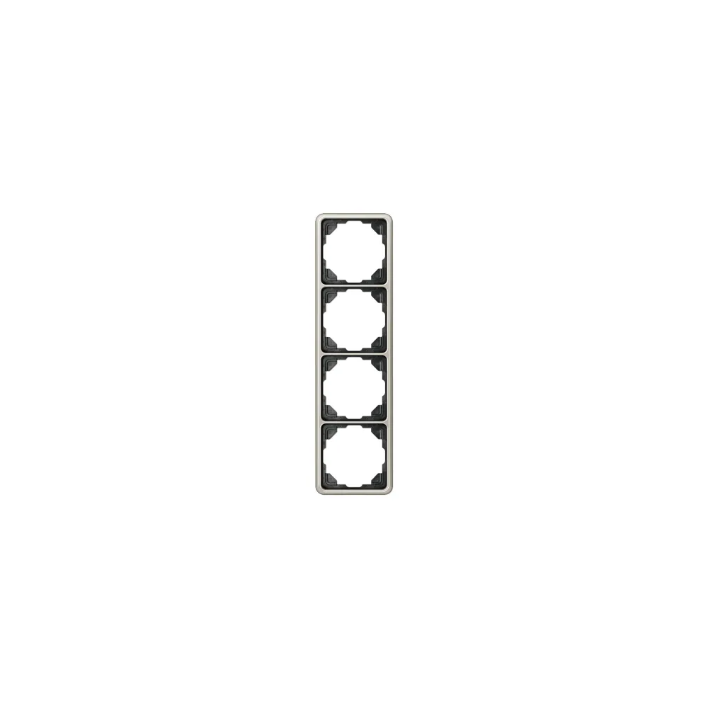 JUNG CD 500 Рамка 4-кратна платина метал CD584PT