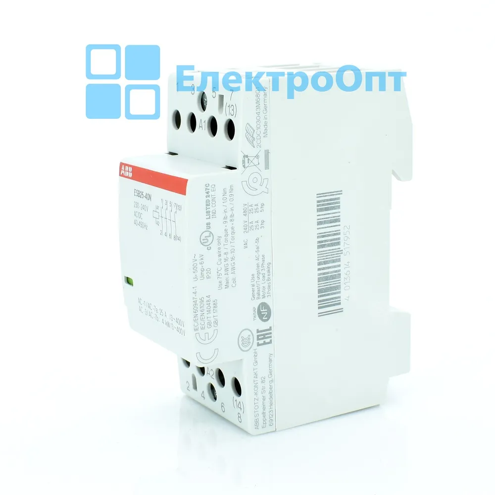 ABB Модульний контактор ESB25-40N-06