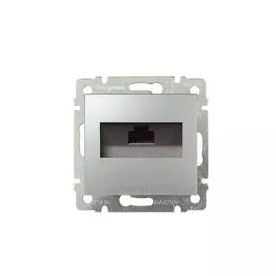 Розетка інформаційна Legrand Valena Classic 1ХRJ45 кат.5е UTP із захватами алюміній 770230