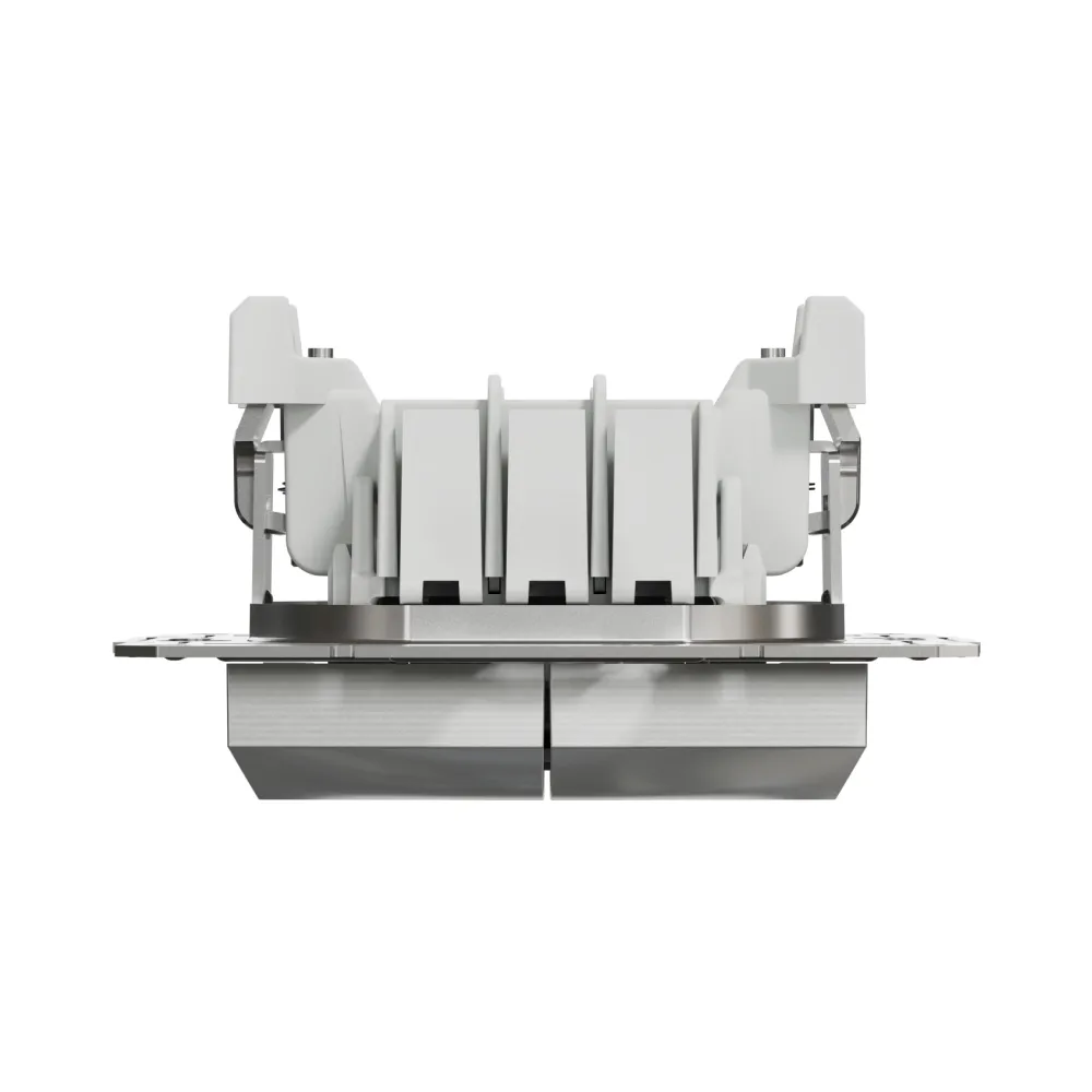 Выключатель Schneider Electric Asfora алюминий двухклавишный внутренний проходной EPH0600161