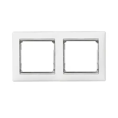 Рамка Legrand Valena Classic белый серебряный штрих 2 поста 770492