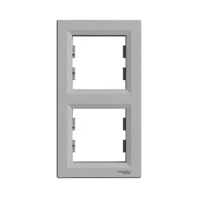 Рамка Schneider Electric Asfora алюминий двухместная вертикальная EPH5810261 