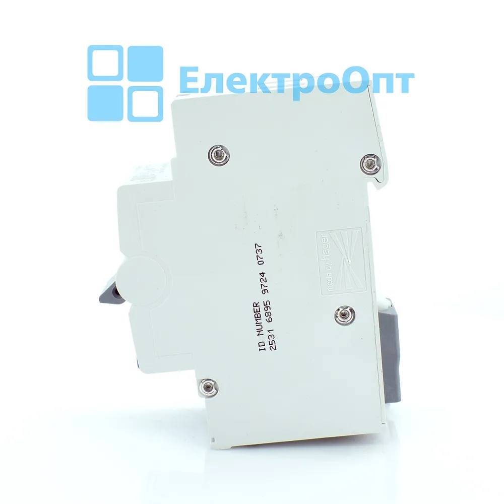Hager Диференційний автомат Тип A 1P+N 6kA C-6A 30mA ADA956D