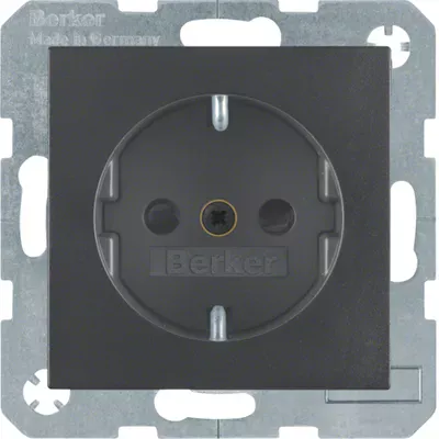 BERKER S.x/B.x механізм Розетка з з/к зах.контактів  16А/250В антрацит 47231606