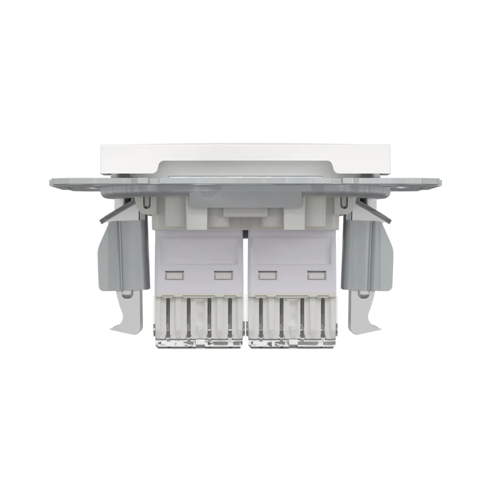Розетка комп'ютерна Schneider Electric Asfora подвійна RJ45 UTP 6 білий без рамки EPH4870121