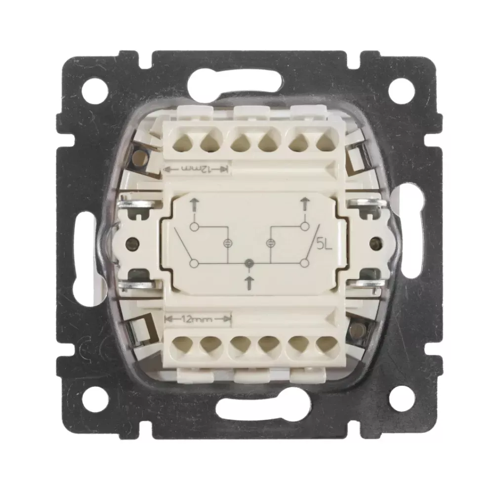 Выключатель Legrand Valena Classic двухклавишный с подсветкой алюминий 770128