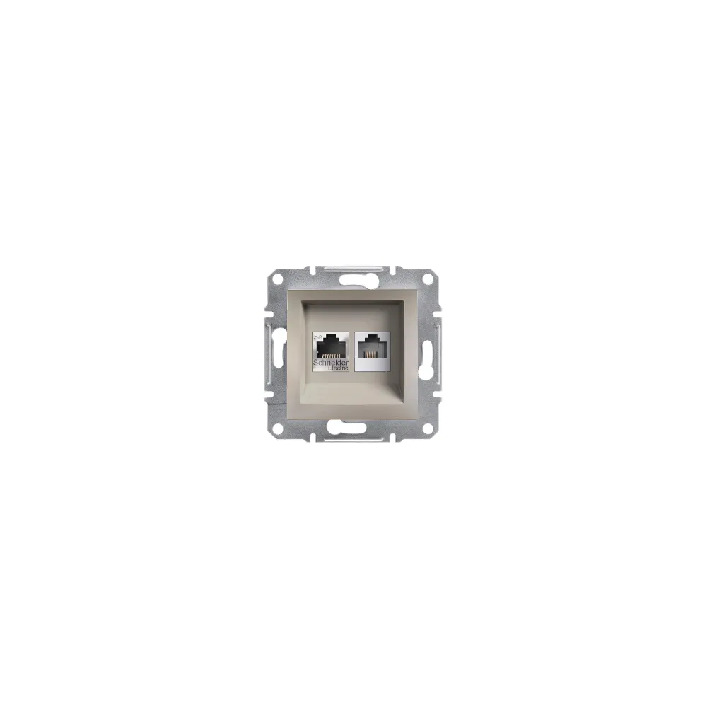 Schneider  ASFORA РОЗЕТКА КОМП+ТЕЛ А Бронзовий EPH4900169