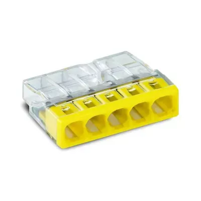 Клема WAGO на 5 проводів 0,5-2,5 mm2 для розподільних коробок 2273-205