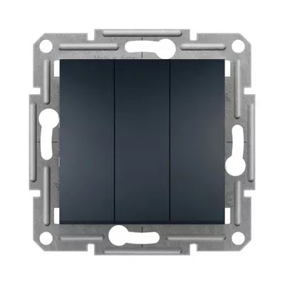 Выключатель Schneider Electric Asfora антрацит трехклавишный внутренний EPH2100171