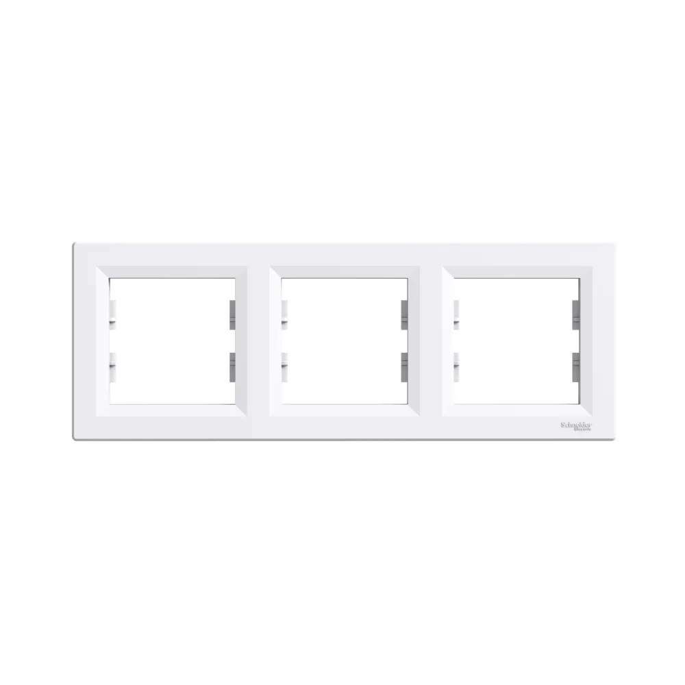 Рамка Schneider Electric Asfora бiла тримісна горизонтальна EPH5800321