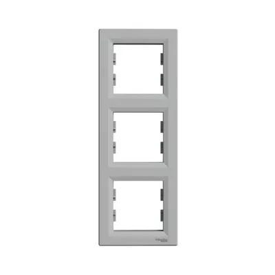 Рамка Schneider Electric Asfora алюминий трехместная вертикальная EPH5810361