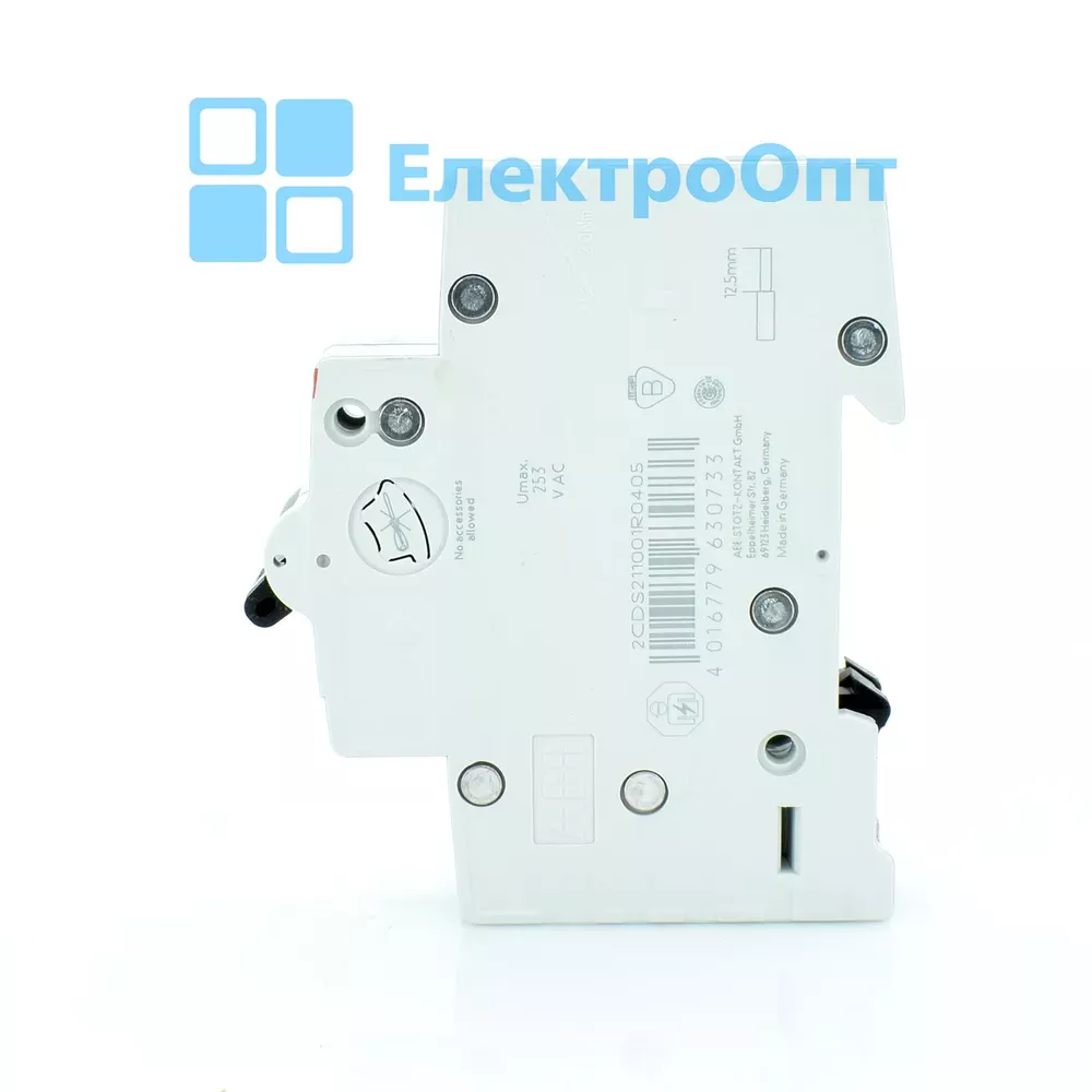 ABB Автоматичний вимикач, 6kA, 1p, SH201-B40