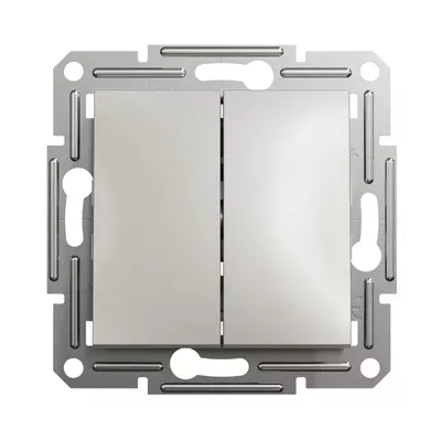 Выключатель Schneider Electric Asfora двухклавишный самозажимной кнопочный бронза EPH1100169