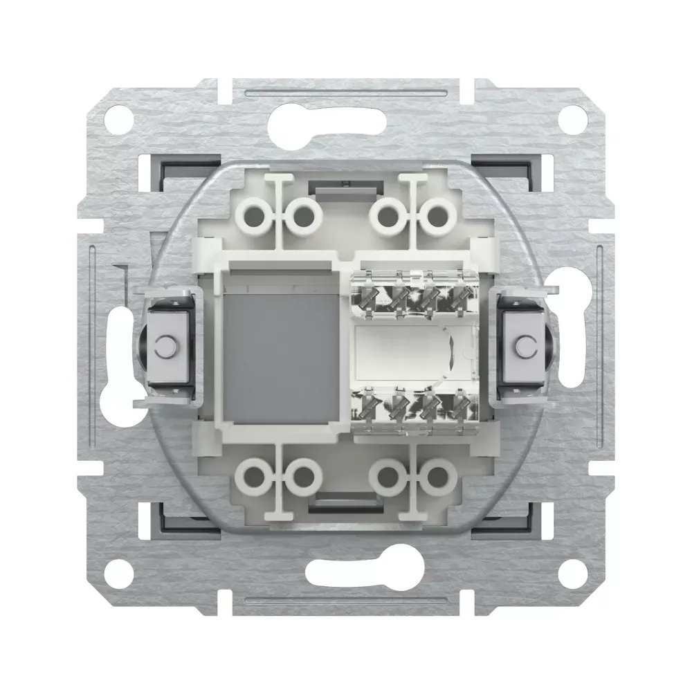 Розетка комп'ютерна Schneider Electric Asfora сталь RJ45 UTP 5E внутрішня EPH4300162
