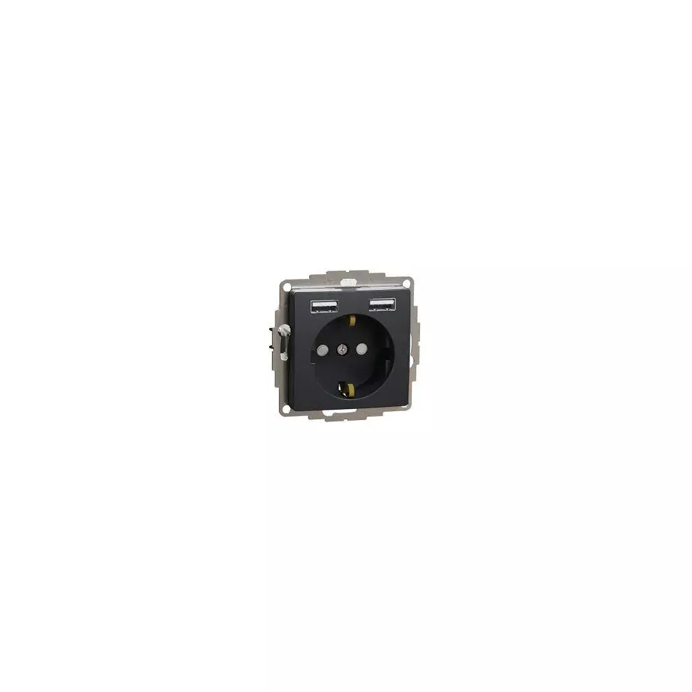 Schneider Sedna Design Розетка 1-а USB внутр. зі шторками, А+А Sedna Design Чорний SDD114052