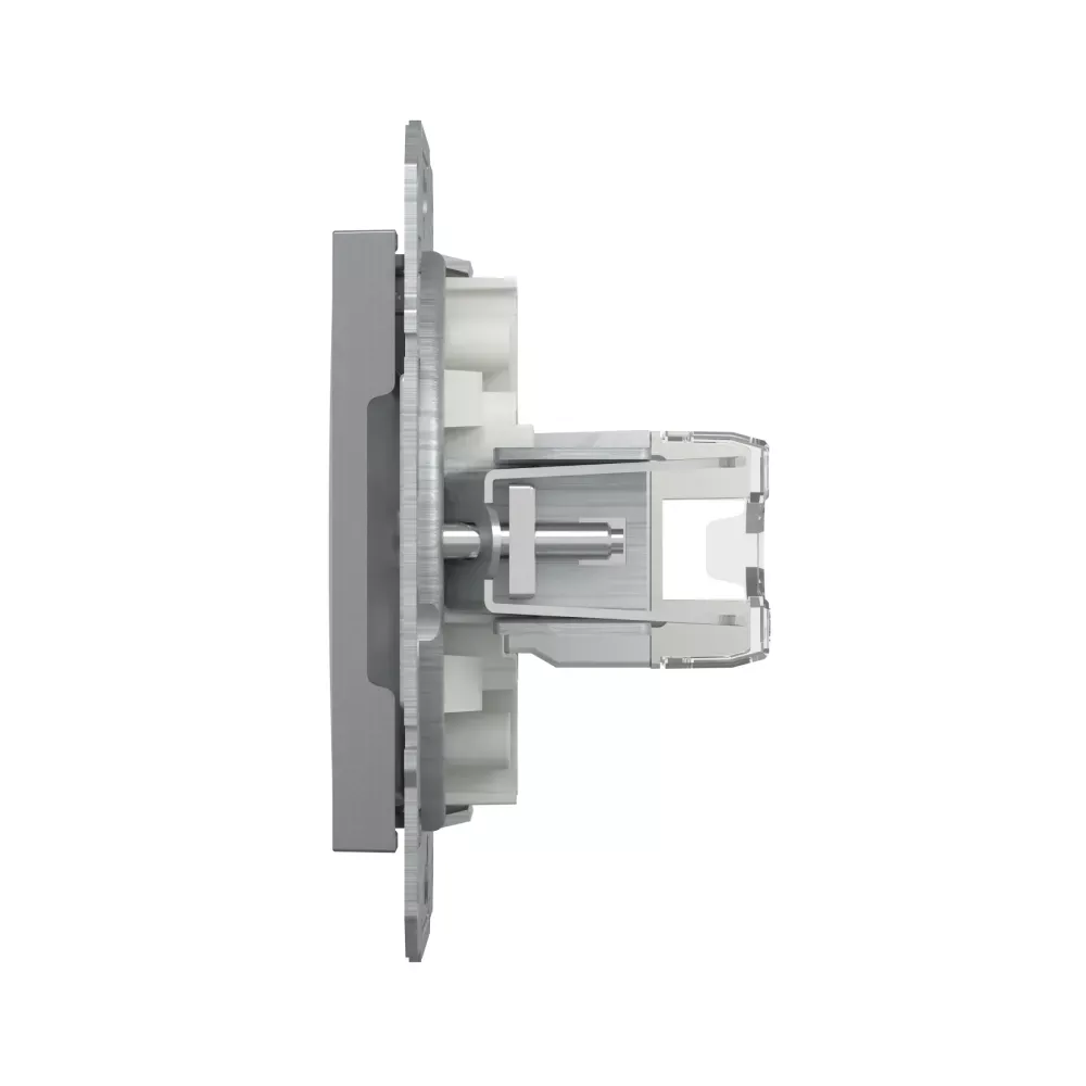 Розетка комп'ютерна Schneider Electric Asfora сталь RJ45 UTP 5E внутрішня EPH4300162
