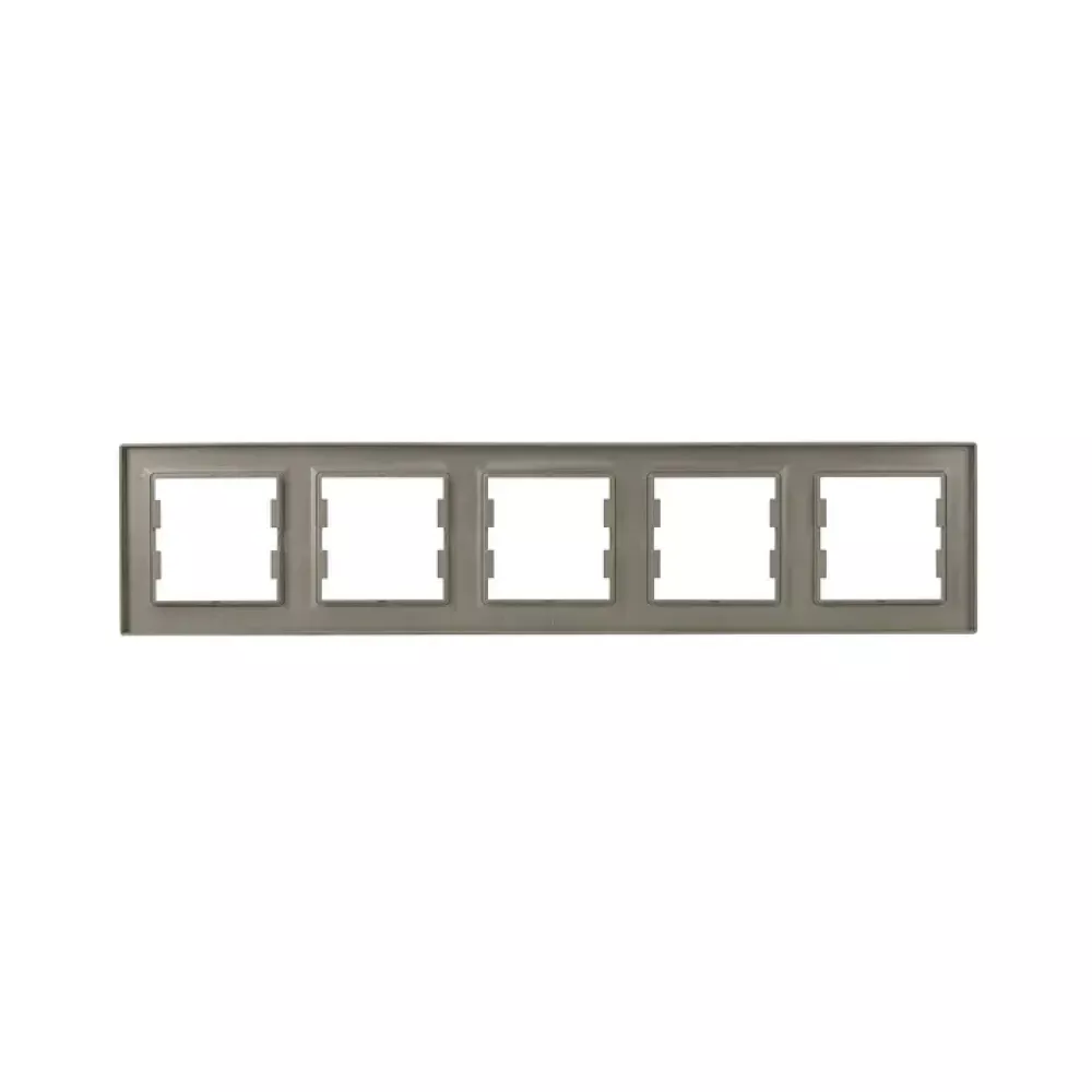 Рамка Schneider Electric Asfora пятиместная бронза горизонтальная EPH5800569