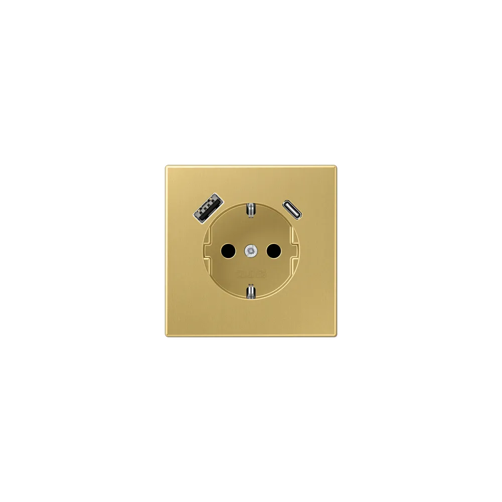 JUNG LSx-механізм Розетка SCHUKO® з USB-інтерфейсом латунь Classic ME1520-15CAC-L