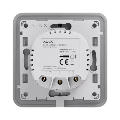 Реле Ajax LightCore (1-gang) для 1-клавишного выключателя 45110.142.NC