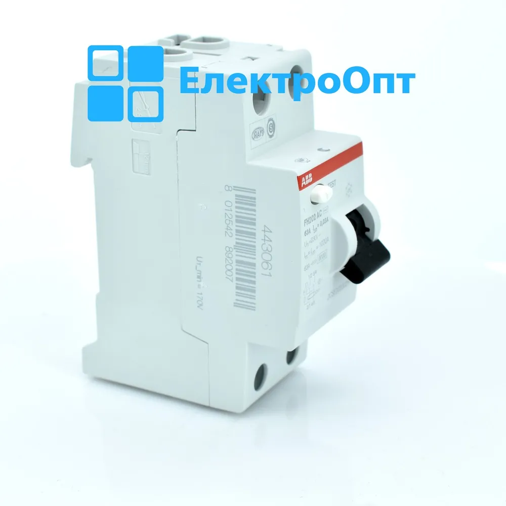ABB ПЗВ Тип AC 2P 63A 300mA FH202AC-63/0,3