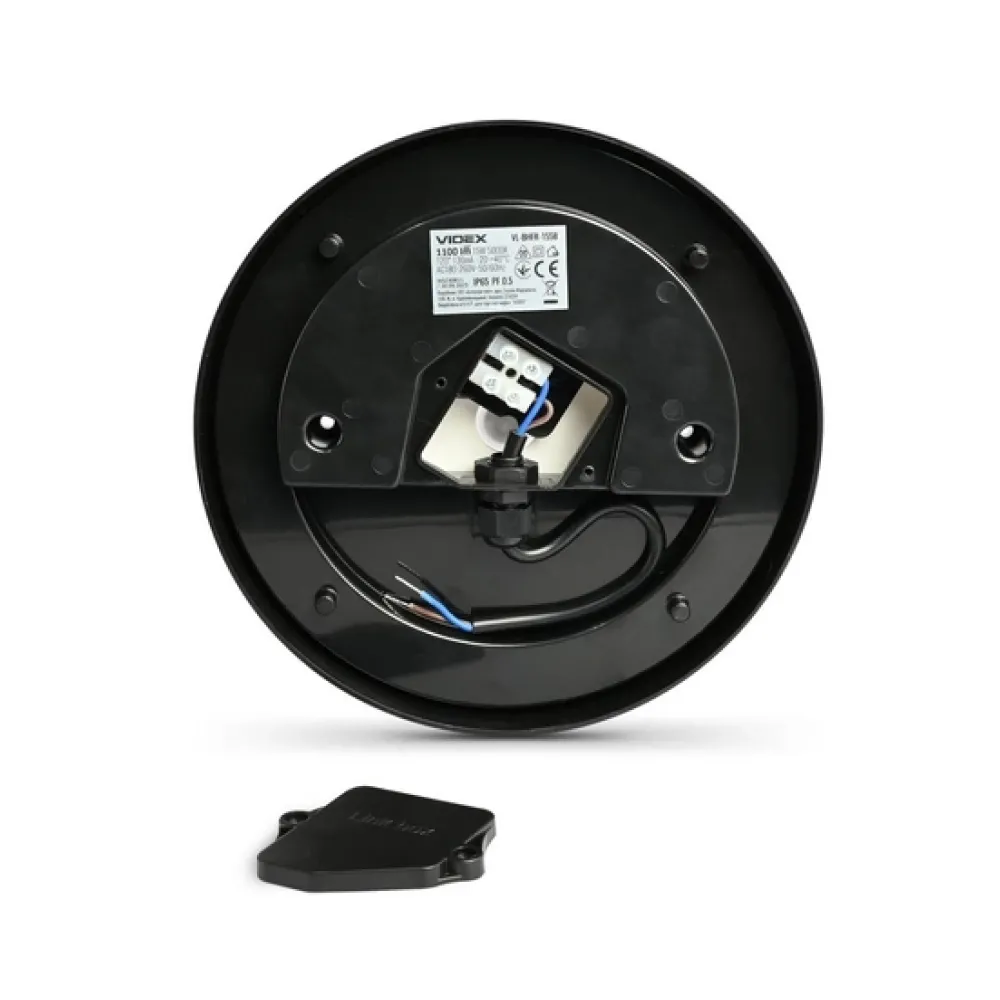LED світильник VIDEX IP65 круглий 15W 5000K чорний VL-BHFR-155B 485197