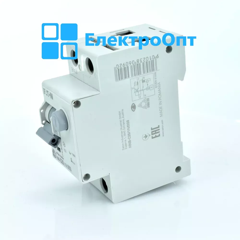Дифференциальный автомат Eaton HNB-C25/1N/003 2P 25А 30мА характеристика C тип AC 195129