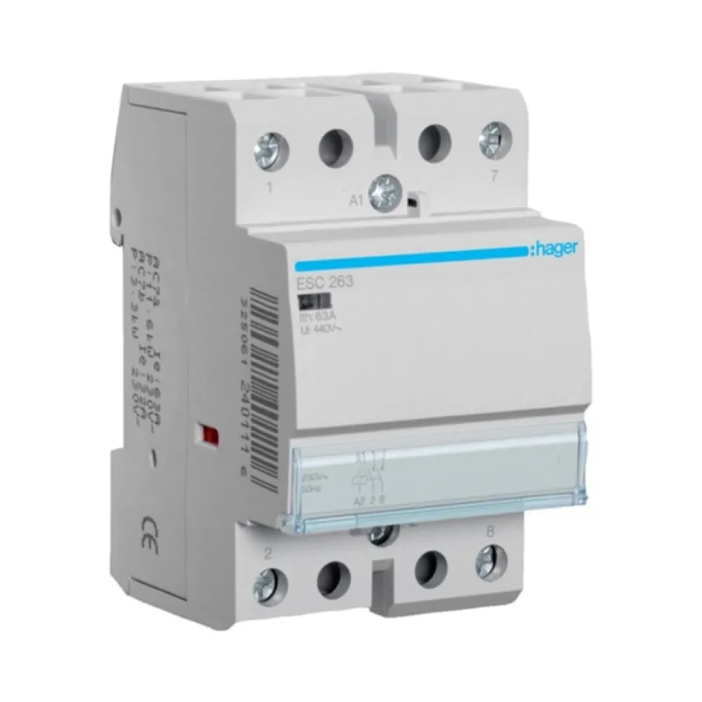 Контактор Hager 63A 2НВ 230В ESC263