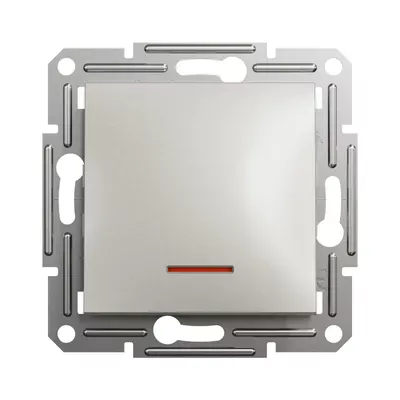 Перемикач Schneider Electric Asfora бронза одноклавішний самозажимний з підсвіткою EPH1500169