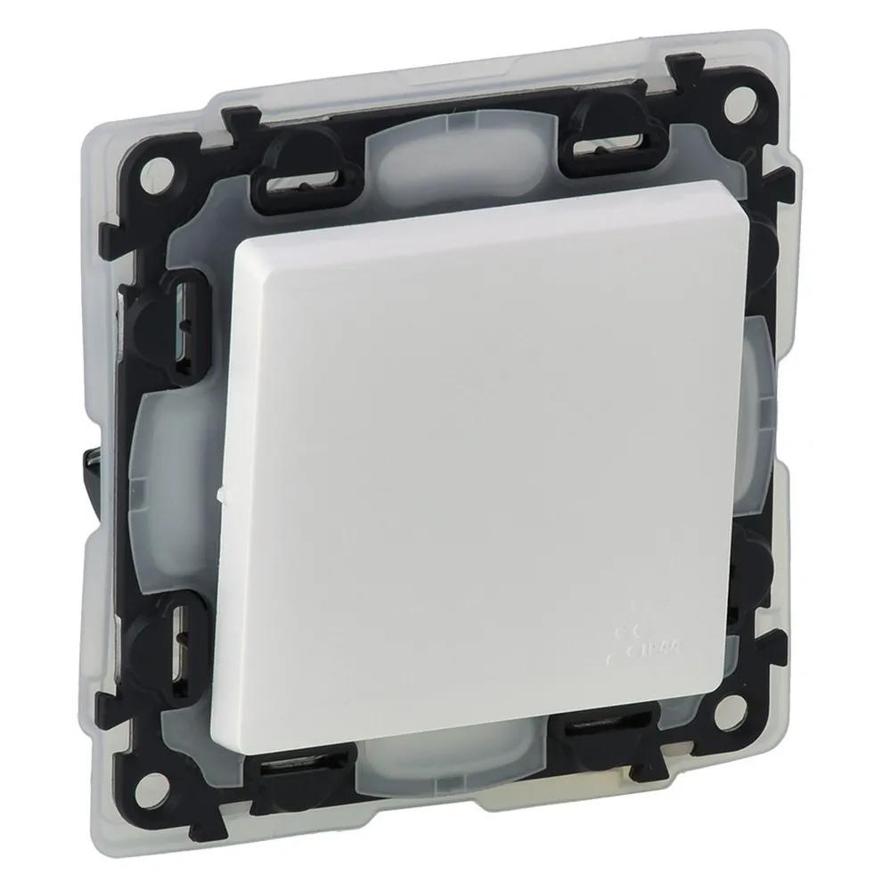 Legrand Valena LIFE Вимикач 10Ах250В автоматичні клеми IP44 Білий 752151