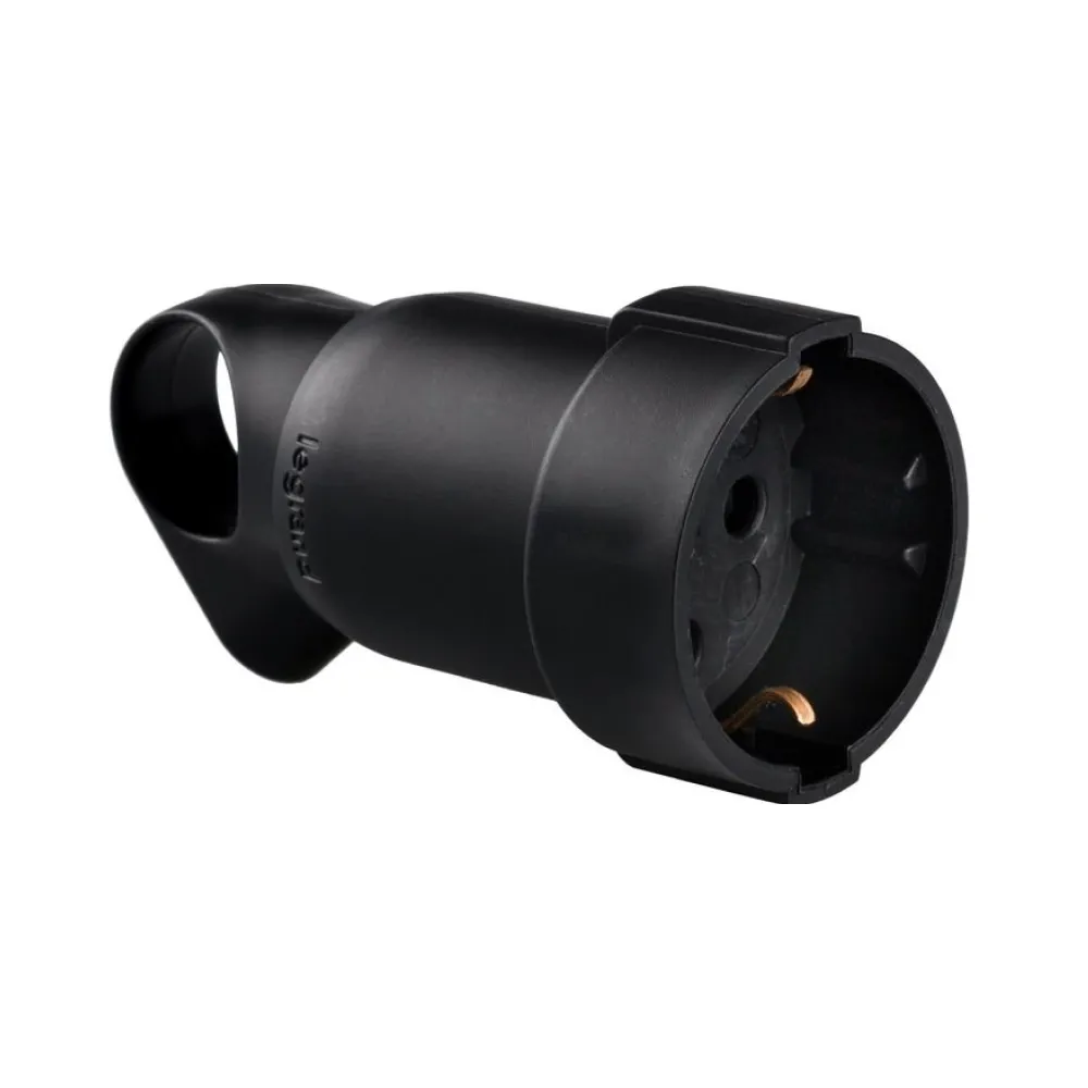 Розетка Legrand 2К+З чорна 050195
