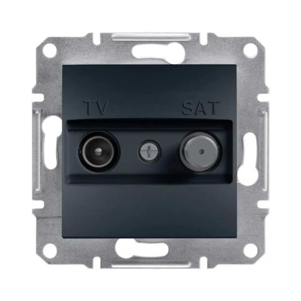 Розетка телевизионная Schneider Electric Asfora TV-SAT антрацит конечная EPH3400171