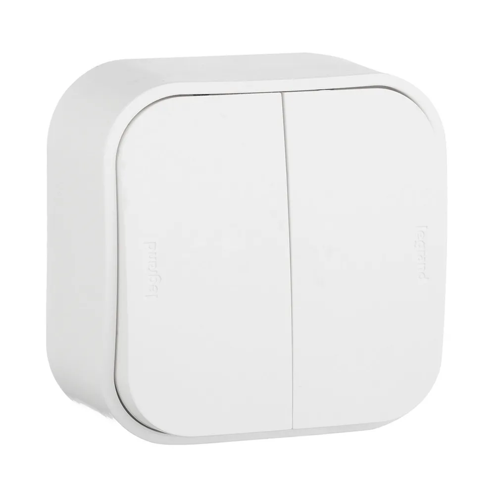 Переключатель Legrand Forix двухклавишный белый 782406