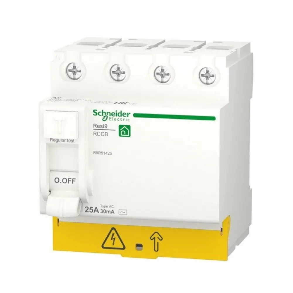 Дифреле (ПЗВ) Schneider Electric Resi 9 4p 25A АС 30mA R9R51425