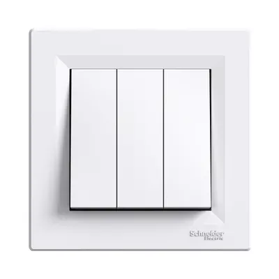 Выключатель Schneider Electric Asfora белый трехклавишный внутренний EPH2100121