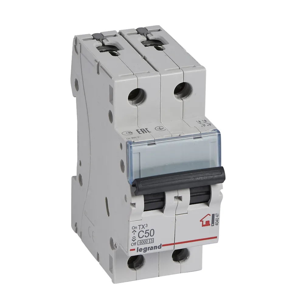 LEGRAND Автоматичний вимикач, 6kA, C 50А 2П 404047