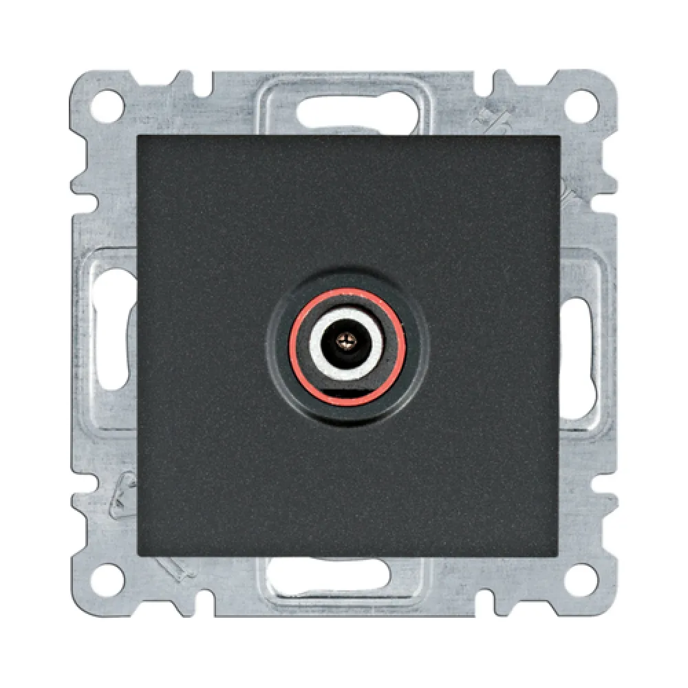 Розетка САТ Hager Lumina чорна WL3233