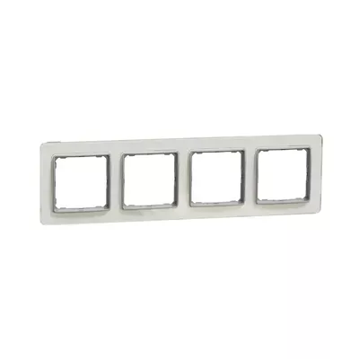 Рамка Schneider Sedna Design 4-х кратна біле скло SDD360804