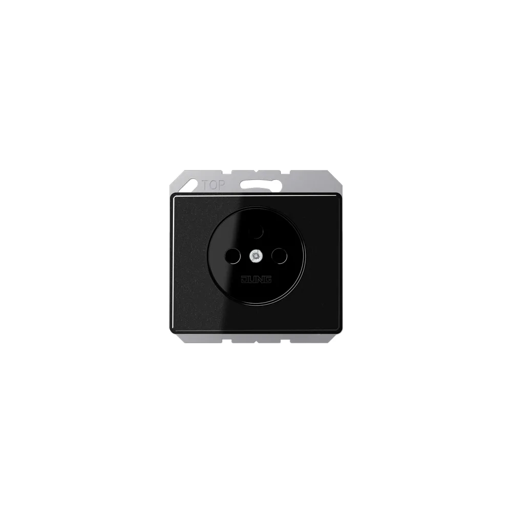 JUNG SL Розетка без заземления чорний SL511KISW