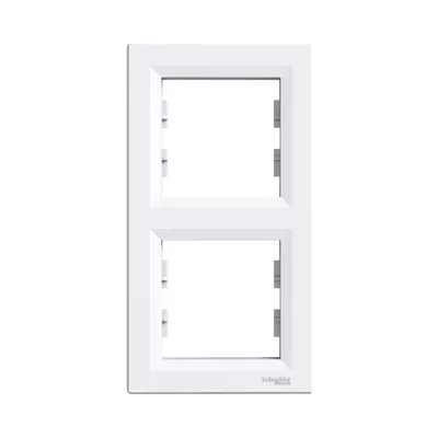 Рамка Schneider Electric Asfora біла двомісна вертикальна EPH5810221