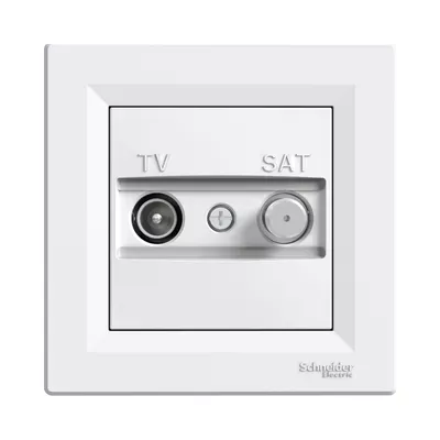 Розетка телевізійна Schneider Electric Asfora біла ТV+SAT кінцева внутрішня EPH3400421