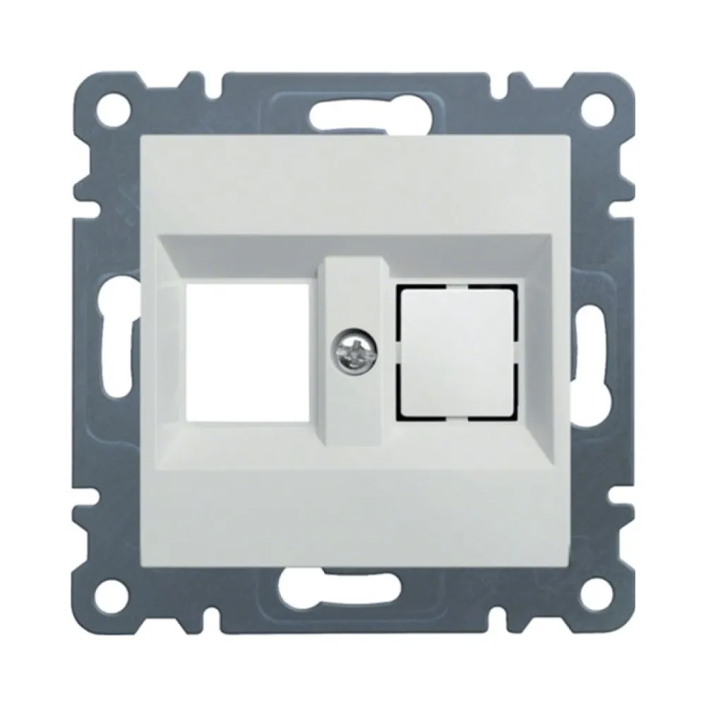 Панель Hager Lumina белая двойная для RJ12/RJ45 WL2320
