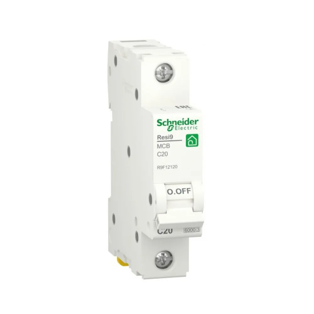 Автоматический выключатель Schneider Electric Resi 9 6кА С 1p 20A R9F12120