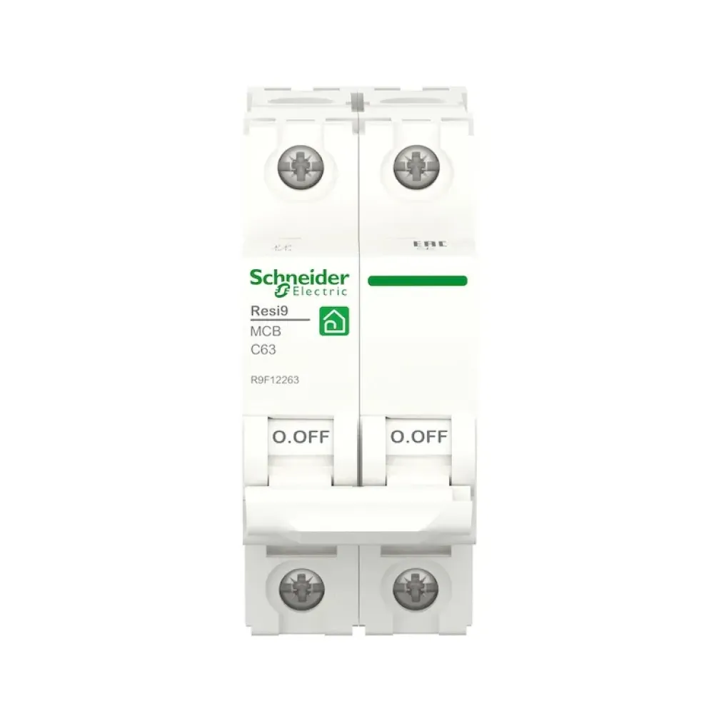 Автоматический выключатель Schneider Electric Resi 9 С 2p 63A R9F12263