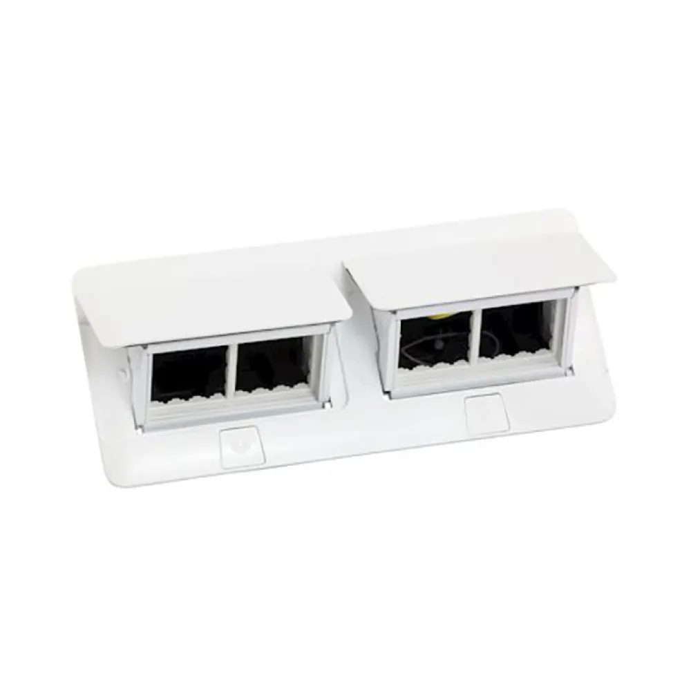 Выдвижной люк Legrand на 2х4 модуля с монтажным комплектом белый 654004