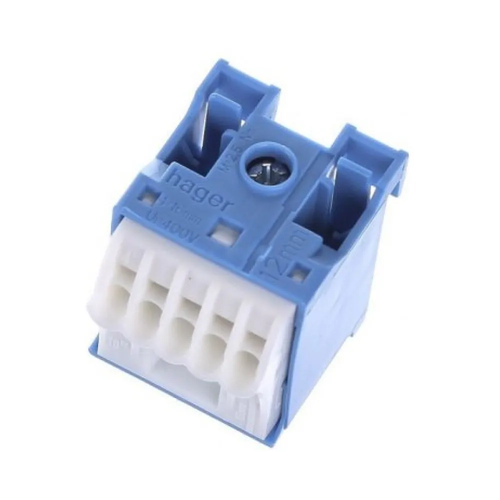 Блок N-клемм Hager QiuckConnect 1x16мм+5x4мм KN06N